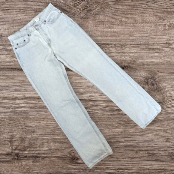 LEVI'S 2001 Vintage 505 Lower Rise Straight Leg Light Wash Y2K Made USA 10 MIS L - Picture 1 of 4